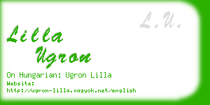 lilla ugron business card